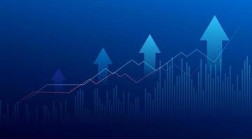 Business candle stick graph chart of stock market investment trading. vector