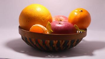 Whole and haves ripe oranges on white background with clipping path. photo