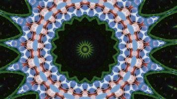 Juniper Green Star Over Checkered Multicolored Kaleidoscope Background video