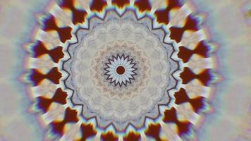 Cloud Grey with Accented Ring Kaleidoscope Background video