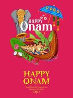 Onam traditional festival background  of Kerala, South India vector