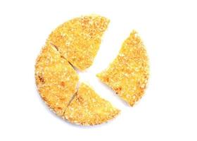 Pie chart with biscuit craker snack foods photo
