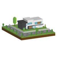 Isometric and 3D houses, Flat design of modern architecture home. vector