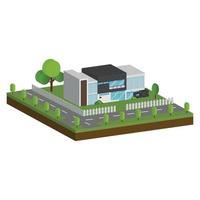 Isometric and 3D houses, Flat design of modern architecture home. vector