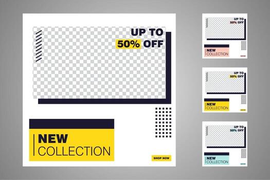 Suitable for social media posts templates and web or internet ads. vector