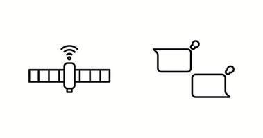 conjunto de dos iconos vectoriales únicos vector