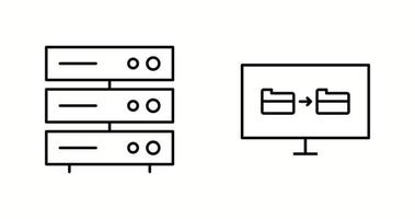 conjunto de dos iconos vectoriales únicos vector