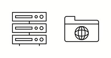 conjunto de dos iconos vectoriales únicos vector