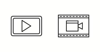 conjunto de dos iconos vectoriales únicos vector