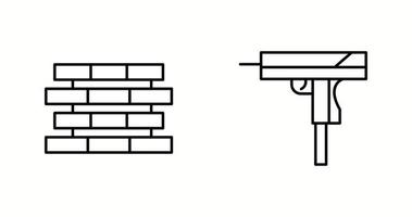 conjunto de dos iconos vectoriales únicos vector