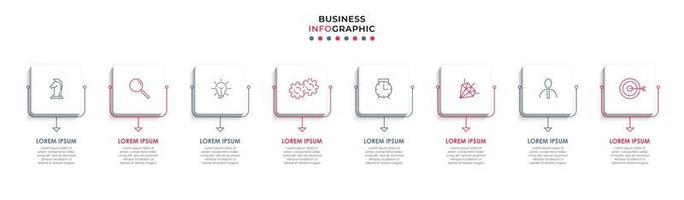 Infographic design business template with icons and 8 options or steps vector