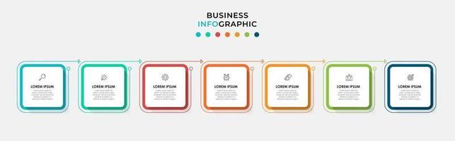 Infographic design business template with icons and 7 options or steps vector