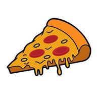 ilustración vectorial de un trozo de pizza vector