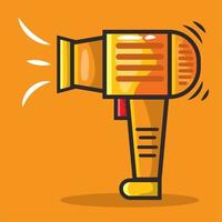 hairdryer electronic illustration in flat style vector