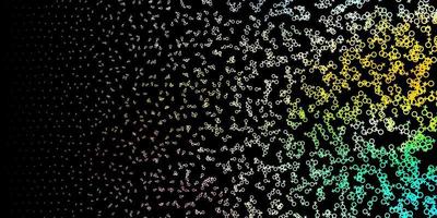 Dark Multicolor vector template with esoteric signs.