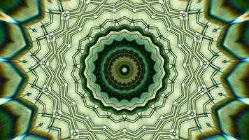 Forest Green Gradient with Intricate Dark Green Lattice Kaleidoscope Background video