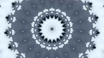 White Grey with White and Black Details Kaleidoscope Background video