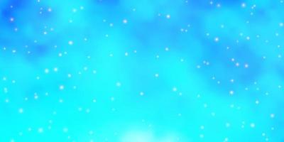 Light BLUE vector texture with beautiful stars.