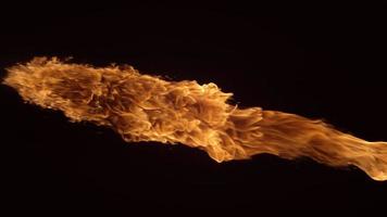 vlammenwerper in slow motion geschoten op phantom flex 4k met 1000 fps video