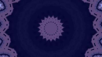 étoile violette lilas avec fond de kaléidoscope bleu marine video
