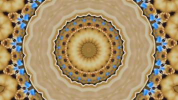 Sand Brown Gradient with Sky Blue Accents Kaleidoscope Background video