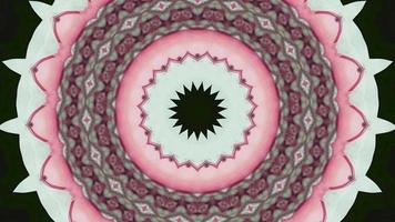detaillierter rosa und mintgrüner Fraktal-Kaleidoskop-Hintergrund video