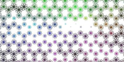 Light Multicolor vector background with wry lines.