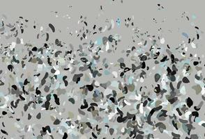 Light Black vector pattern with chaotic shapes.