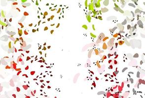 Light Green, Red vector template with memphis shapes.