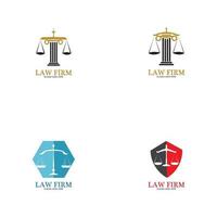 Law Firm logo and icon design template-vector vector