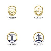 Law Firm logo and icon design template-vector vector