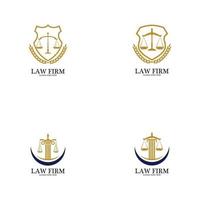 Law Firm logo and icon design template-vector vector