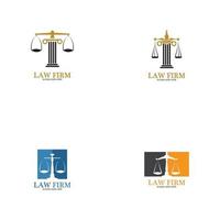 Law Firm logo and icon design template-vector vector