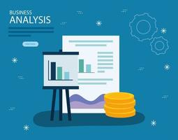 Business analysis statistics vector design