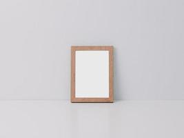 Wooden frame mockup, 5x7 Photo frame, Poster template