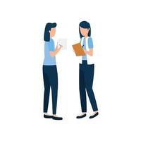 diseño vectorial de mujeres empresarias corporativas aisladas vector