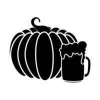 Oktoberfest cerveza y diseño vectorial de calabaza vector