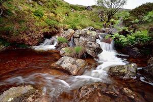 The fast flowing River Calder photo