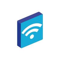 Diseño de vector de icono wifi isométrico aislado