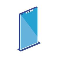 Isolated isometric smartphone vector design