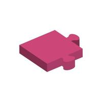 piece of puzzle isolated icon vector