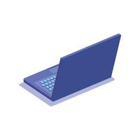 laptop computer device isolated icon vector