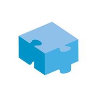 piece of puzzle isolated icon vector