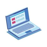 laptop computer device isolated icon vector