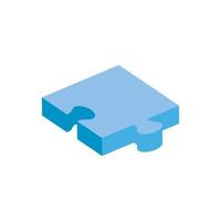 piece of puzzle isolated icon vector