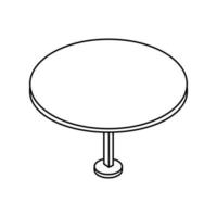 table round furniture line style icon vector