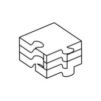 piece of puzzle line style icon vector