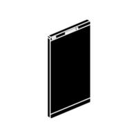 silhouette of smartphone device technology isolated icon vector