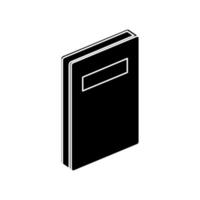 silhouette of notebook diary document isolated icon vector