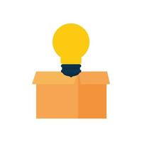 Light bulb and box vector design